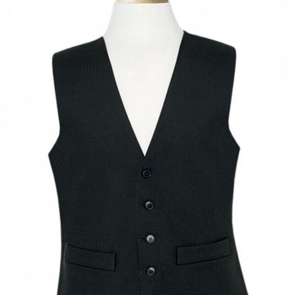 Black Herringbone Waistcoat Miniaturansicht